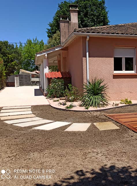 Réalisations aménagement terrasse extérieure - Jardins de Vendée